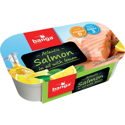 Zalm in olie en citroen